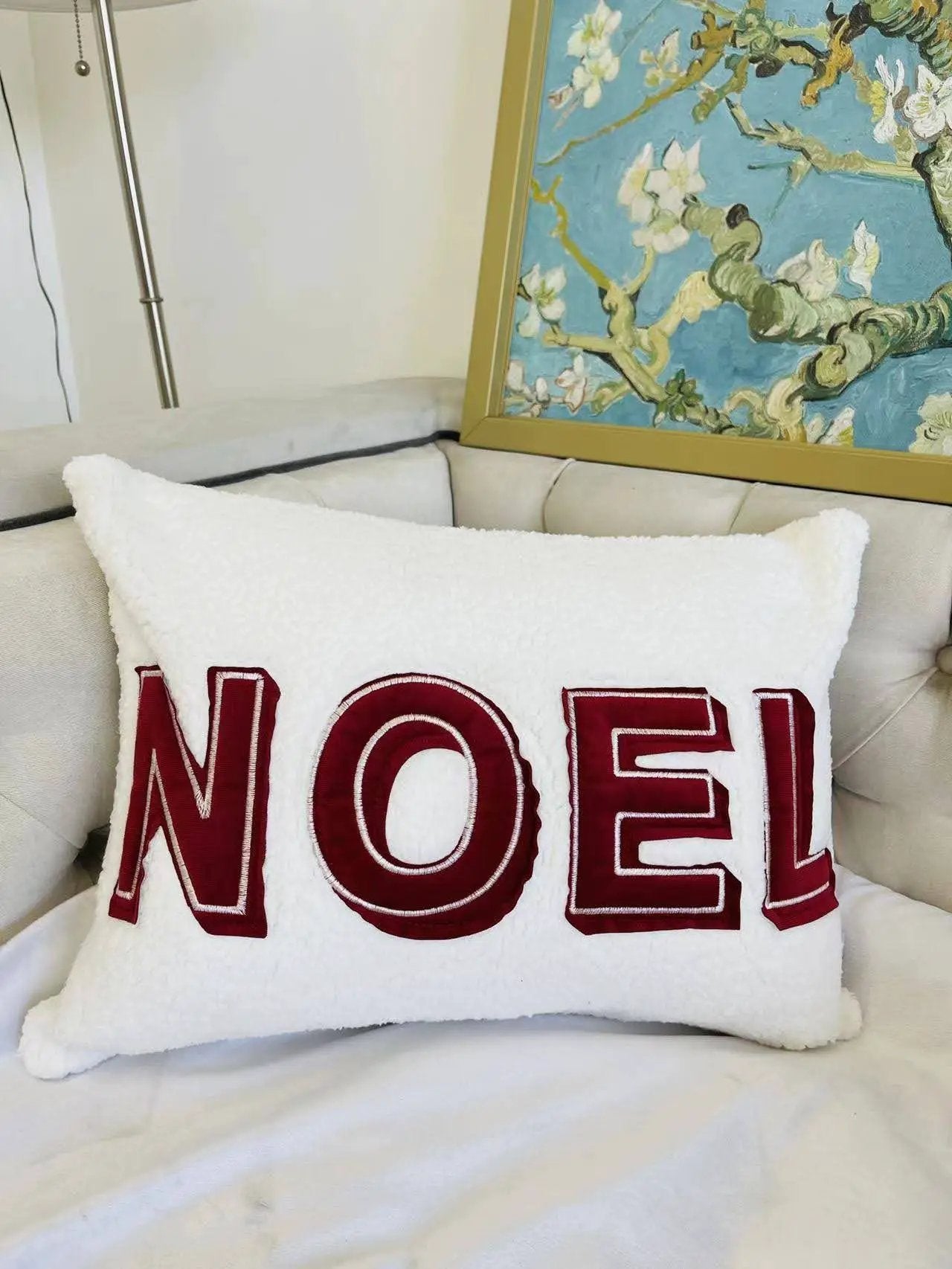 Noel Christmas Throw Pillow with Insert by HouseOfZazla