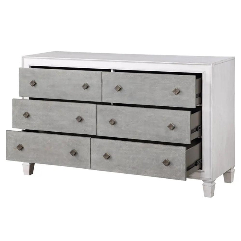 Katia - Dresser - Rustic Gray & Weathered White by Unique Piece Furniture