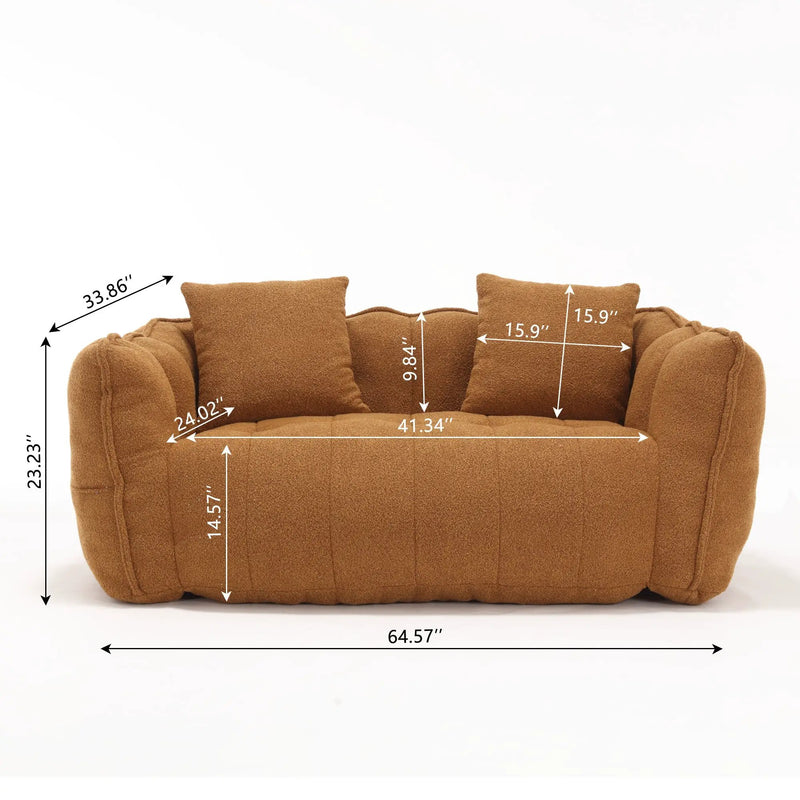 Cozy Beanbag Chair with High Resilience Foam Core by BLAKHOM