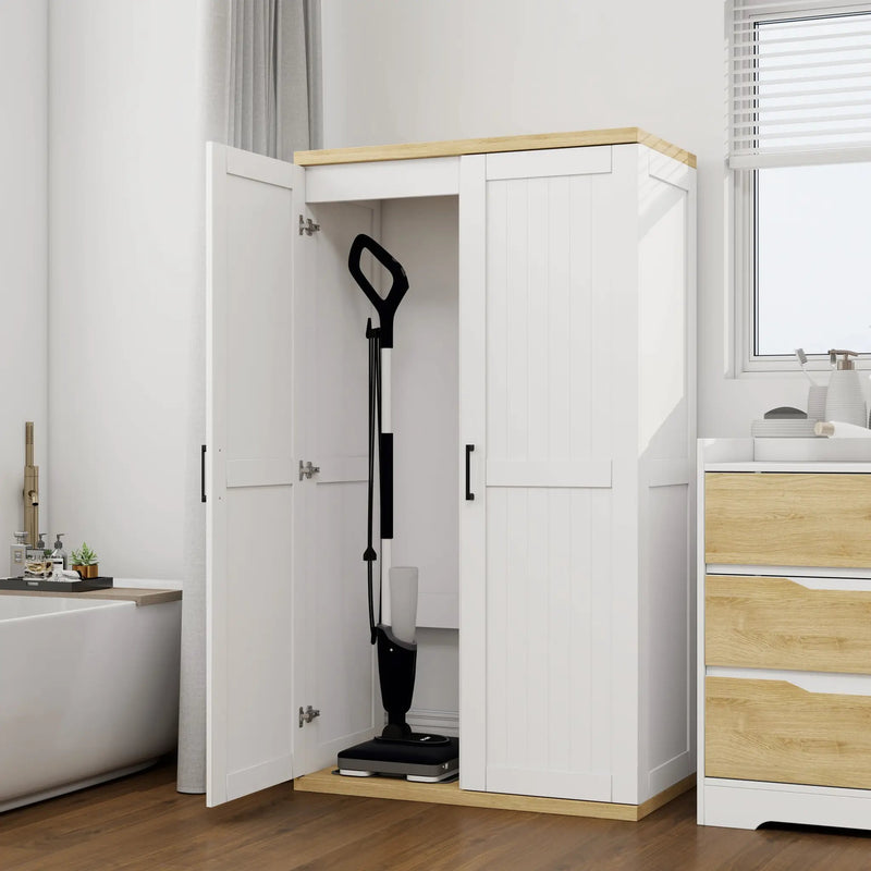 55.1" Tall Wooden Vacuum Storage Cabinet with Adjustable Shelf by HouseOfZazla