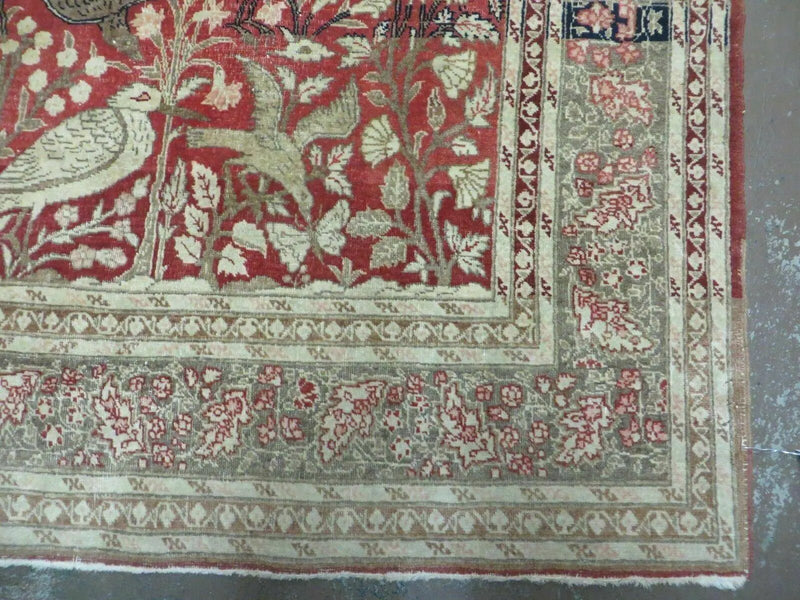 4' X 6' Antique Handmade Turkish Tree Of Life Oriental Wool Rug Birds Red by Jewel Rugs