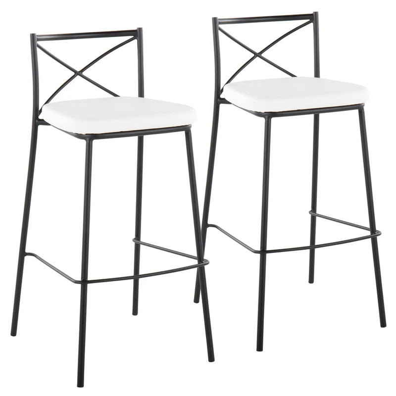 Modern Charlotte - Contemporary Fixed Height Barstool (Set of 2) by Unique Piece Furniture