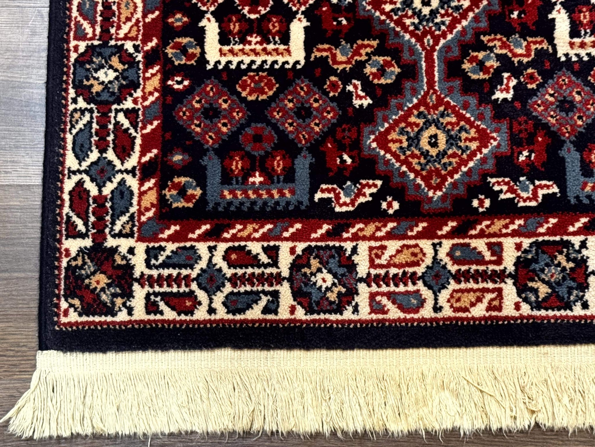 Small Karastan Rug 3x4, Yuruk Collection, Wool, Tribal, Geometric, Navy Blue by Jewel Rugs