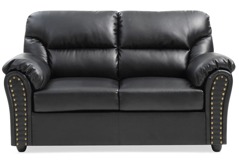Padded Love Seat For Modern Living - Black by Unique Piece Furniture
