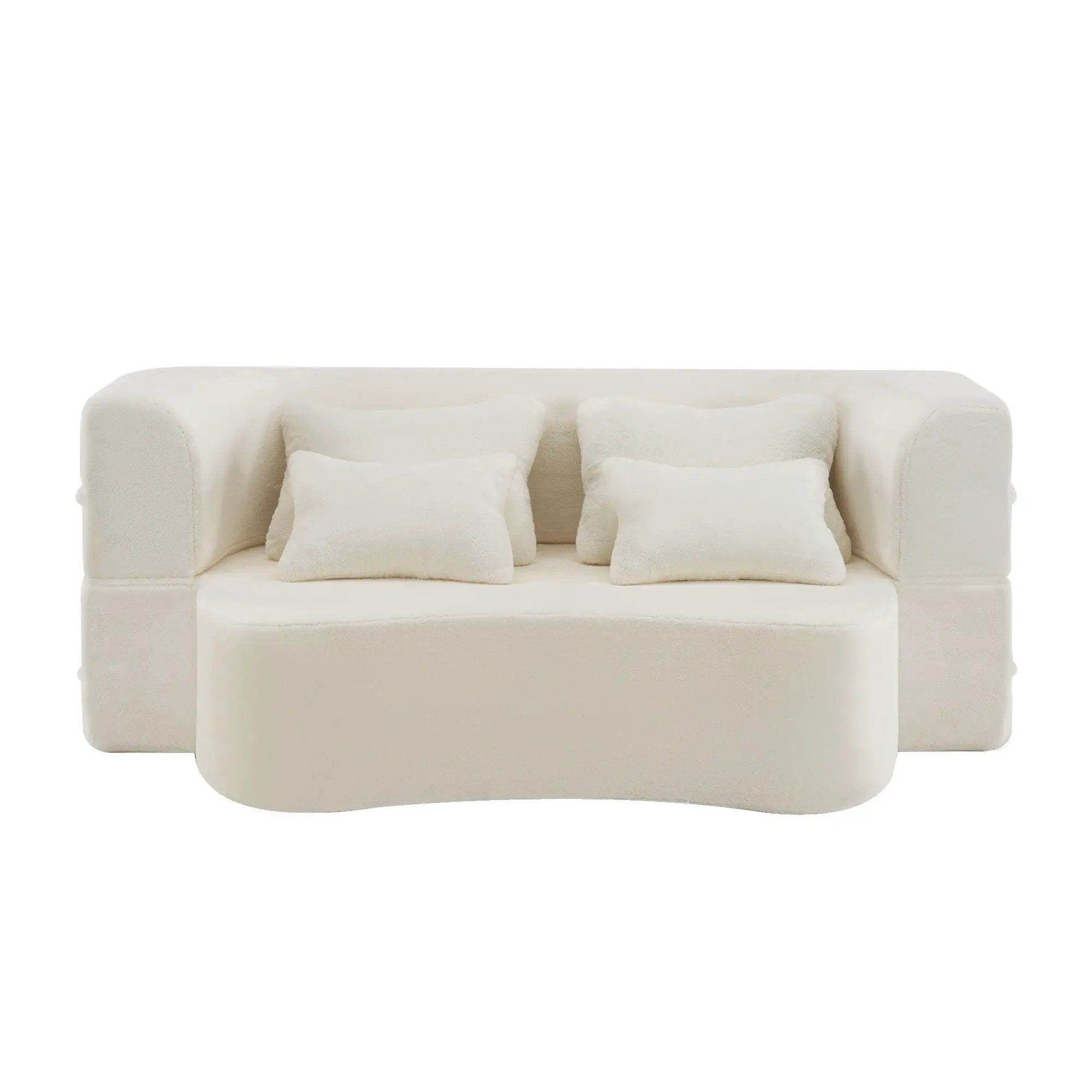 Modern Floor Sofa With 4 Pillows by HouseOfZazla