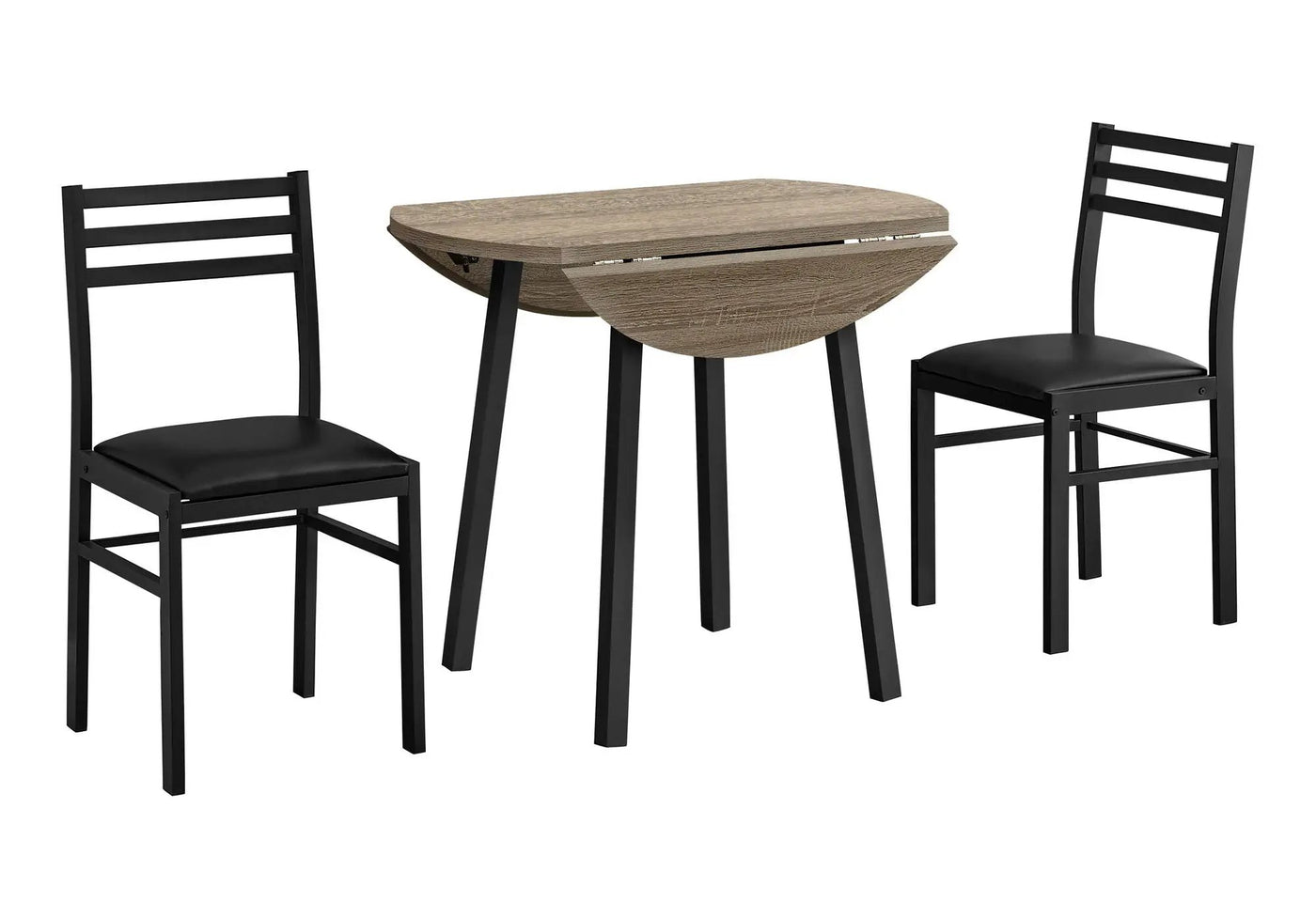 3 Pieces Dining Table Set, Small, Drop Leaf, Contemporary & Modern by HouseOfZazla
