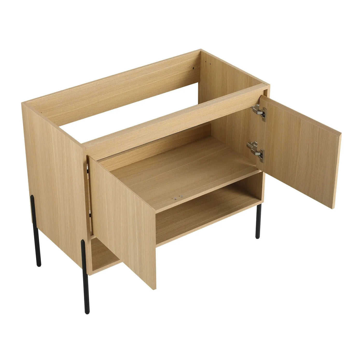 Modern Bathroom Vanity Combo With Single Resin Sink And Storage Cabinet by HouseOfZazla