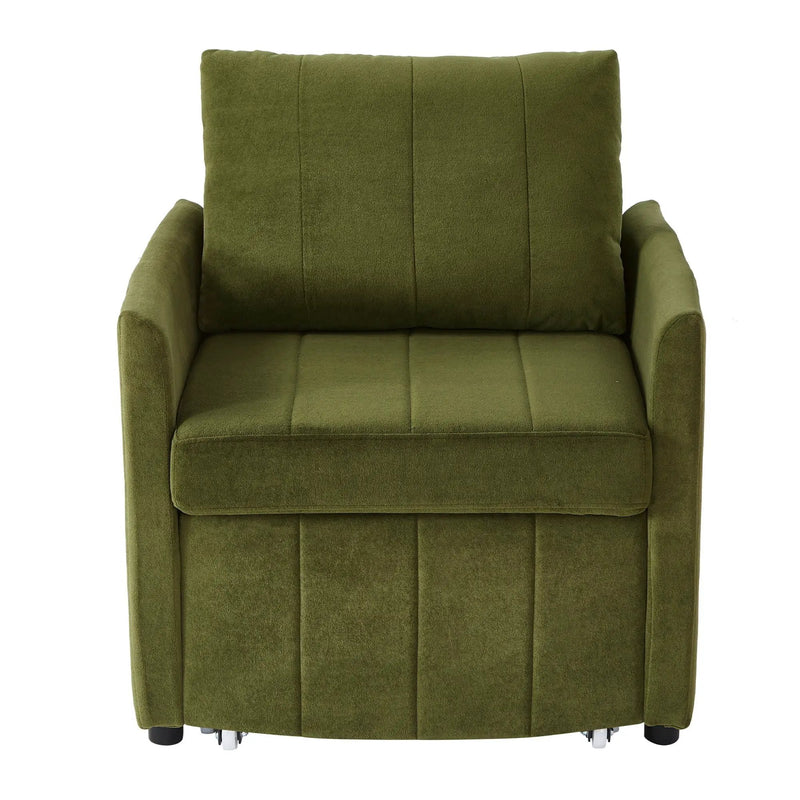 Upholstered Convertible Sleeper Sofa With 5 Position Backrest, Side Pockets, Storage by Unique Piece Furniture