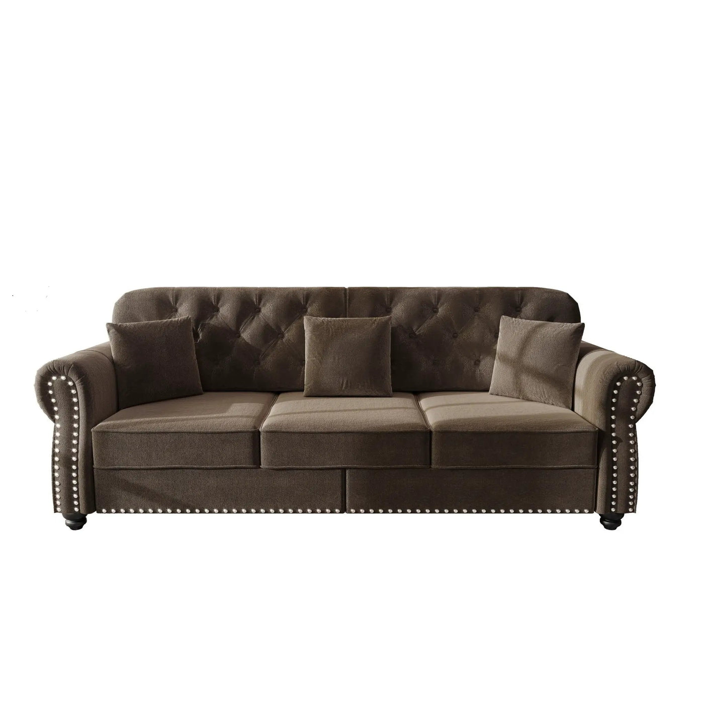 Upholstered 3 Seater Sofa Set With Ottoman by HouseOfZazla