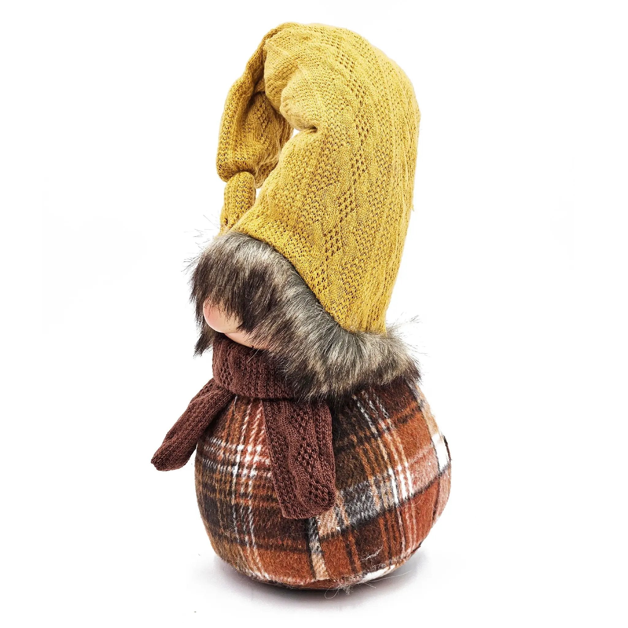 Gnomes Decorations, For Fall Thanksgiving Table Decorations (Set of 2) - Brown / Yellow by HouseOfZazla