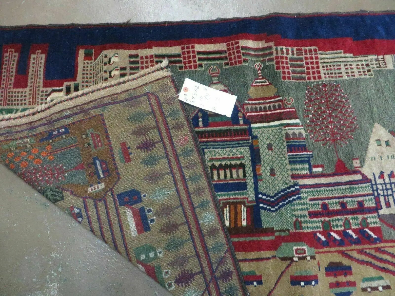 3' X 5' New Vintage Handmade Afghan Balouch Tribal Wool Pictorial Rug # 302 by Jewel Rugs