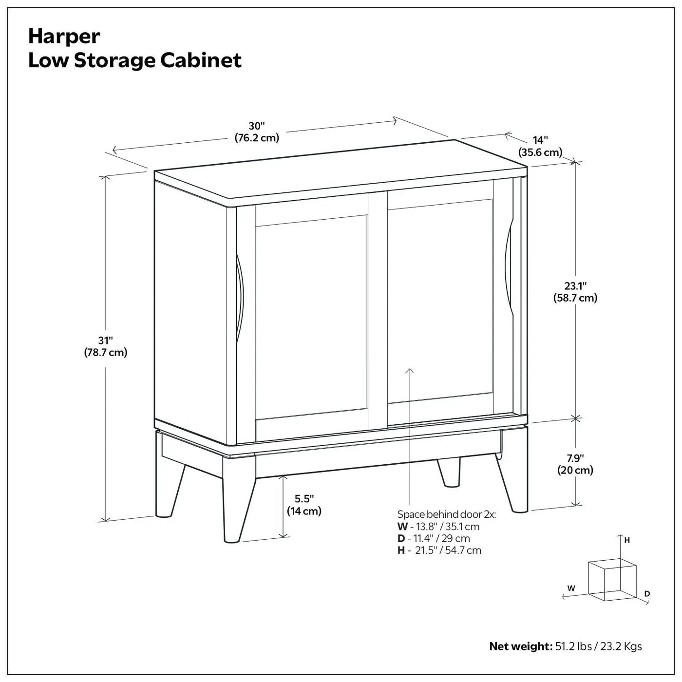 Harper - Low Storage Handcrafted Cabinet by HouseOfZazla