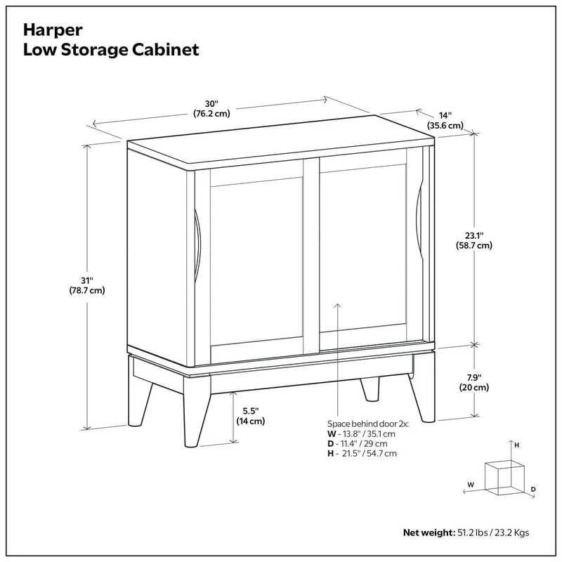 Harper - Low Storage Handcrafted Cabinet by HouseOfZazla