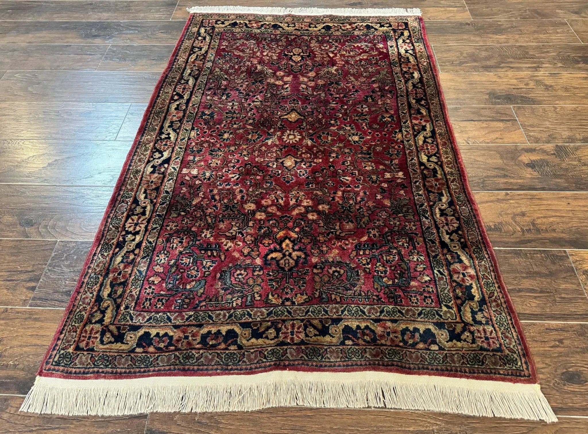 Persian Sarouk Rug 3x5, Antique Persian Carpet by Jewel Rugs