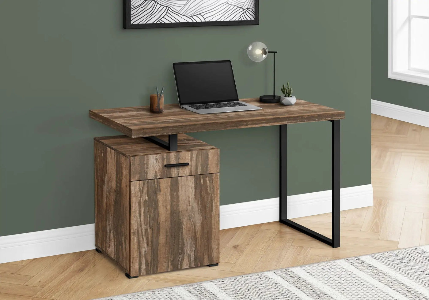 Computer Desk with Storage Drawers for Home Office by HouseOfZazla