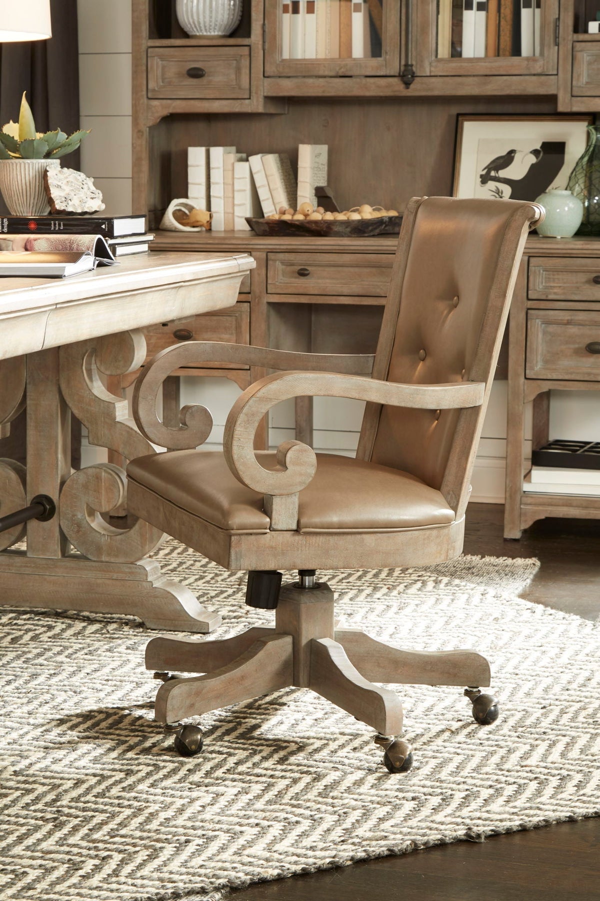 Tinley Park - Fully Upholstered Swivel Chair - Dove Tail Gray, photo 2 of 7