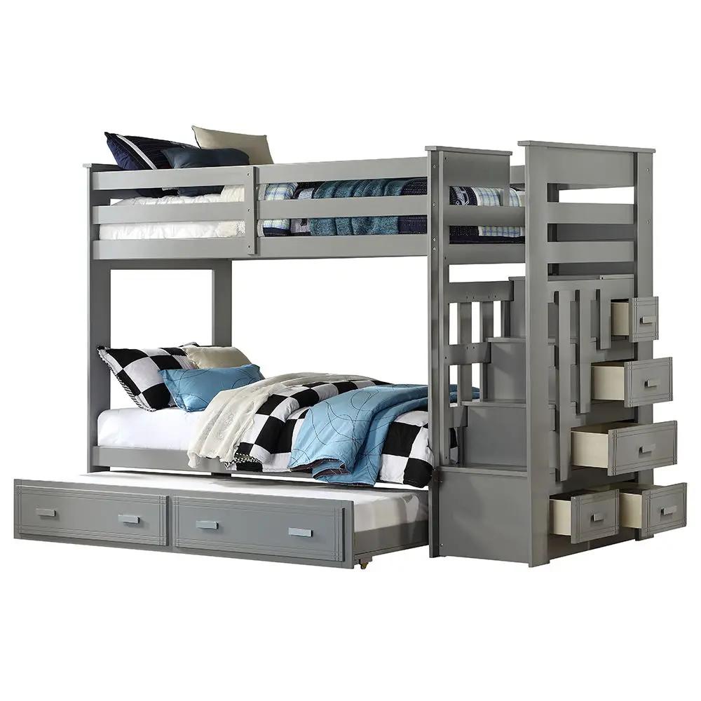 Allentown - Bunk Bed w/Storage Ladder & Trundle by Unique Piece Furniture