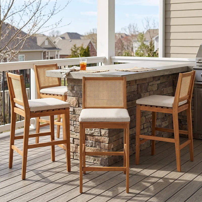 Kirkby Outdoor Barstool with Cushion by HouseOfZazla