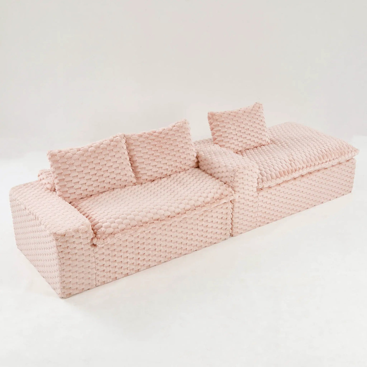 Modular Sofa, Convertible Twin Seat With Chaise Lounge by HouseOfZazla