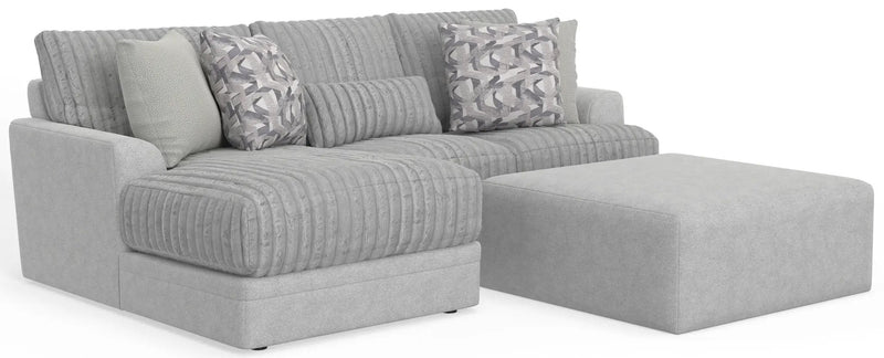 Titan - Sectional With Comfort Coil Seating, Cocktail Ottoman And Accent Pillows Included by Unique Piece Furniture