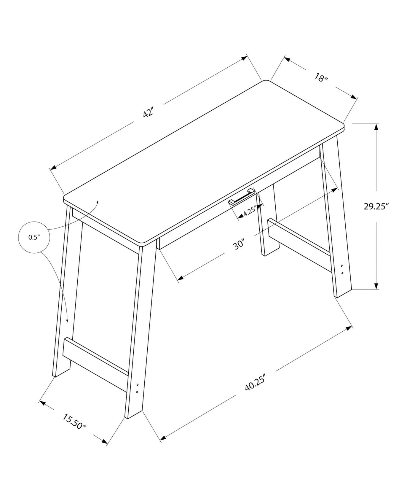 Stylish Design Computer Desk for Home Office with Storage Drawers by HouseOfZazla