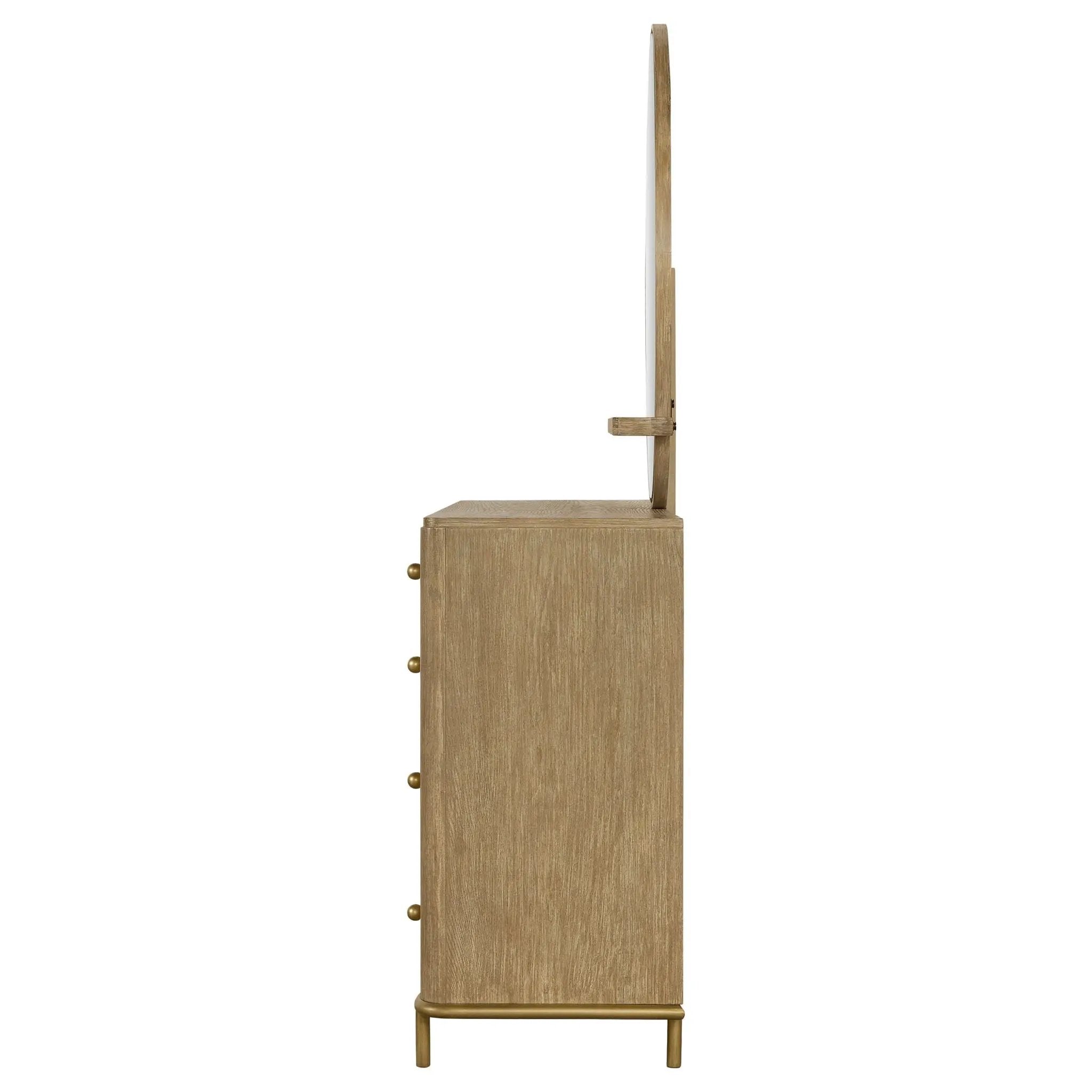 Arini 8-drawer Dresser with Mirror Sand Wash by Unique Piece Furniture