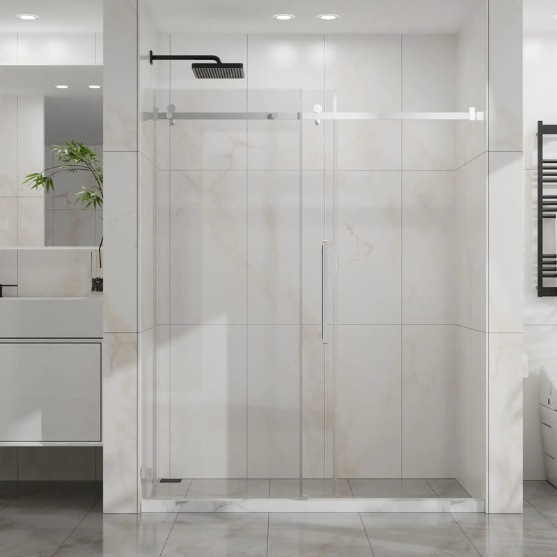 Frameless Tub Sliding Shower Door With Easy Clean Coating by HouseOfZazla