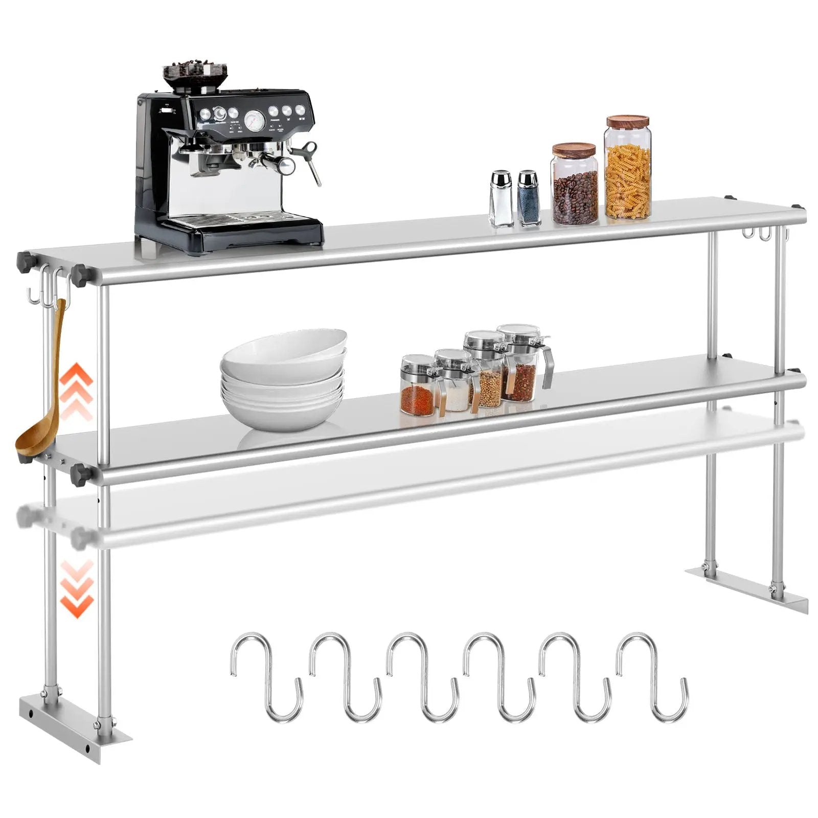 Stainless Steel Adjustable Kitchen Shelf, 60 Inch by HouseOfZazla