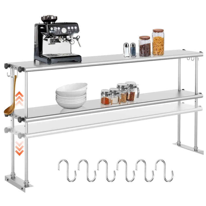 Stainless Steel Adjustable Kitchen Shelf, 60 Inch by HouseOfZazla