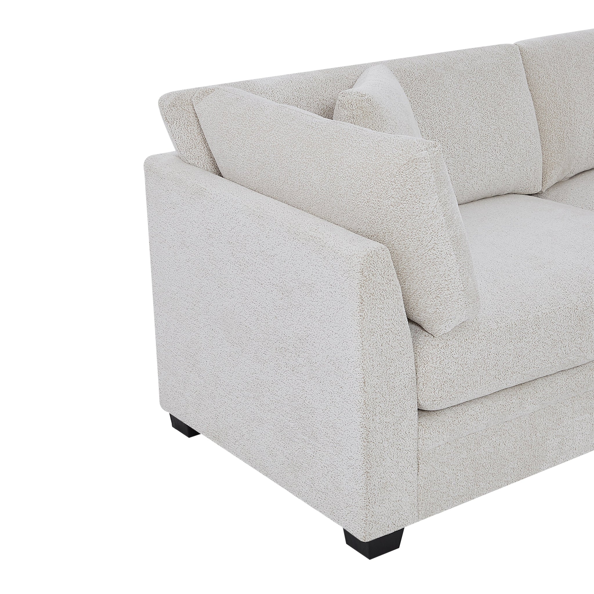 83.5" Modern Flared Arms Sofa (Beige) by HouseOfZazla