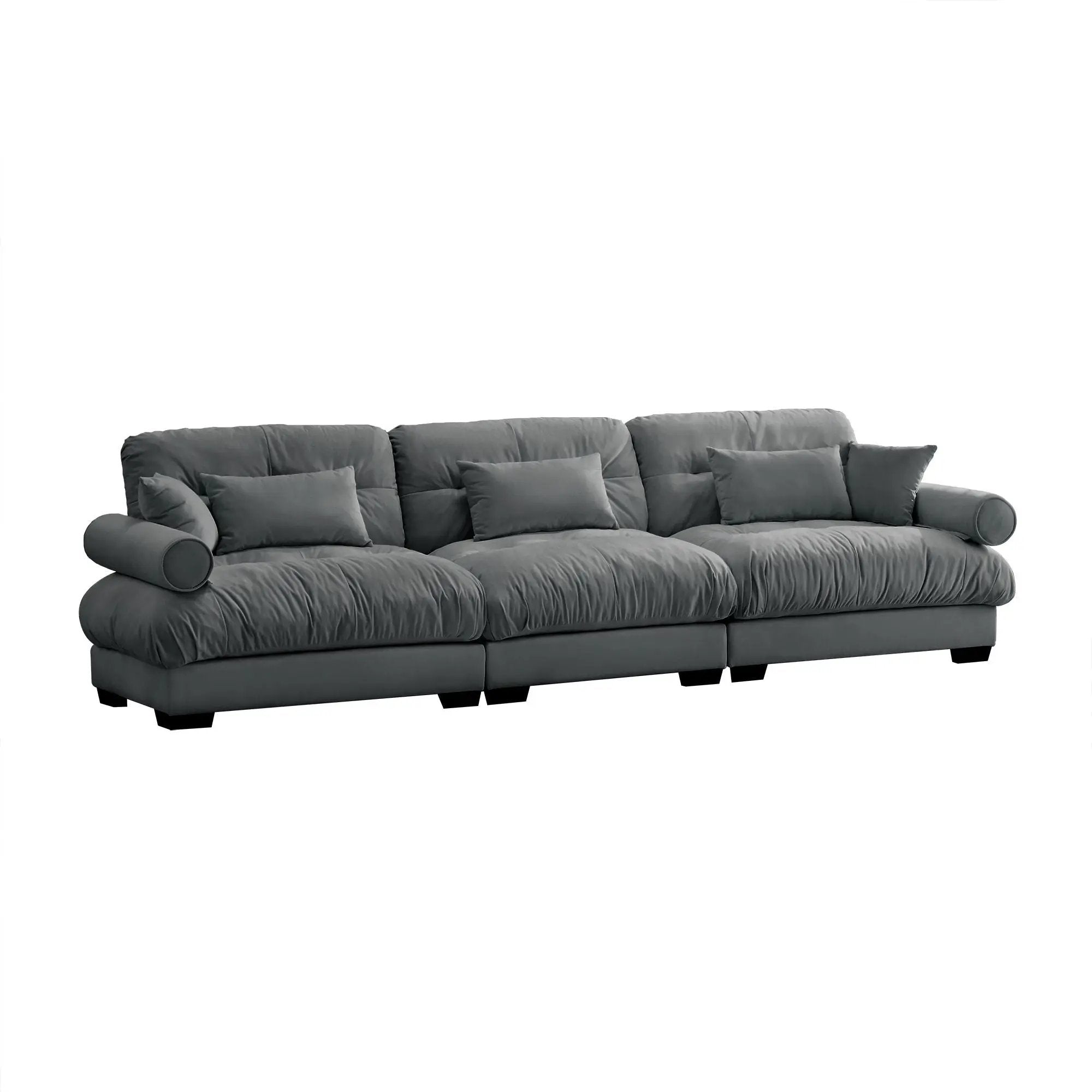 Modern Oversize Sofa With Cloud Like Comfort, Featuring Waist And Throw Pillows by Unique Piece Furniture