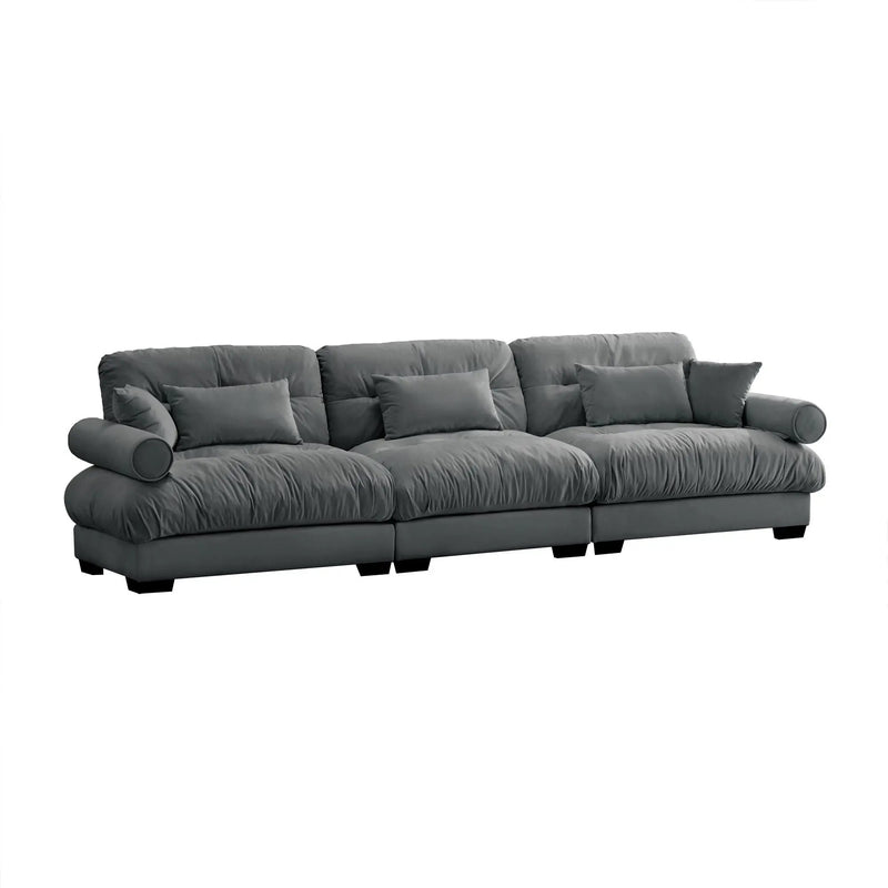 Modern Oversize Sofa With Cloud Like Comfort, Featuring Waist And Throw Pillows by Unique Piece Furniture