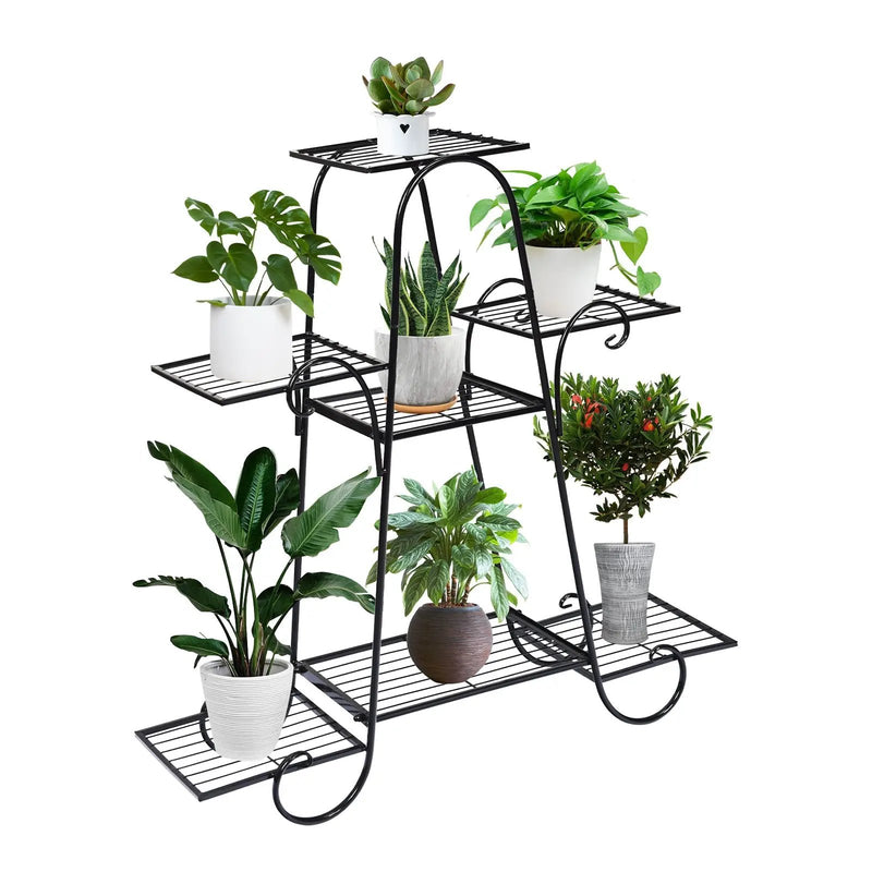7 Tier Metal Patio Plant Stand by DirectDeals