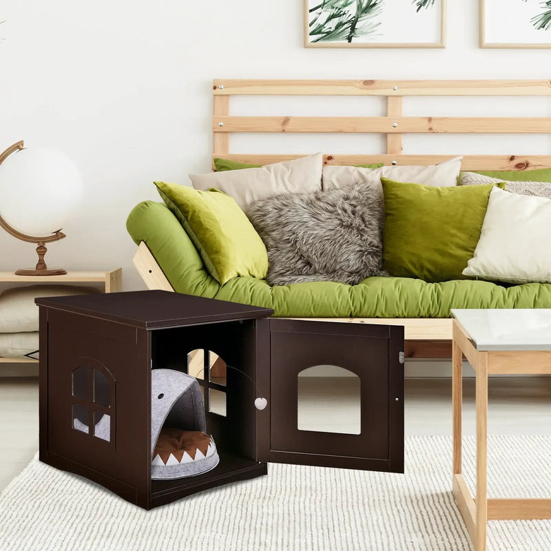 Side Table Nightstand Decorative Cat House by DirectDeals