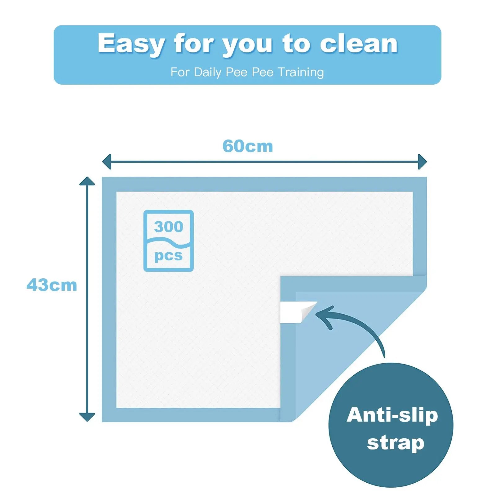 300 Pieces 17 x 24 Inch Pet Wee Pee Piddle Pad by DirectDeals