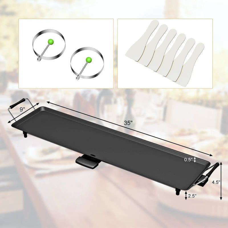35 Inch Electric Griddle with Adjustable Temperature by DirectDeals
