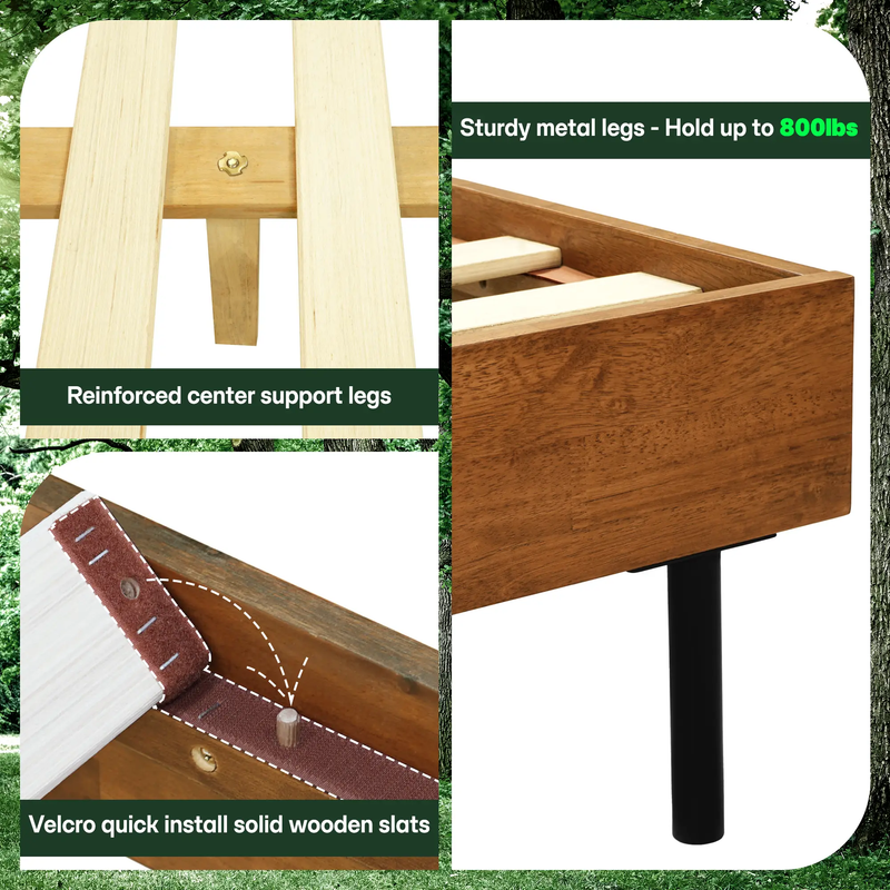 Alander Solid Wood Bed Frame by Megsu