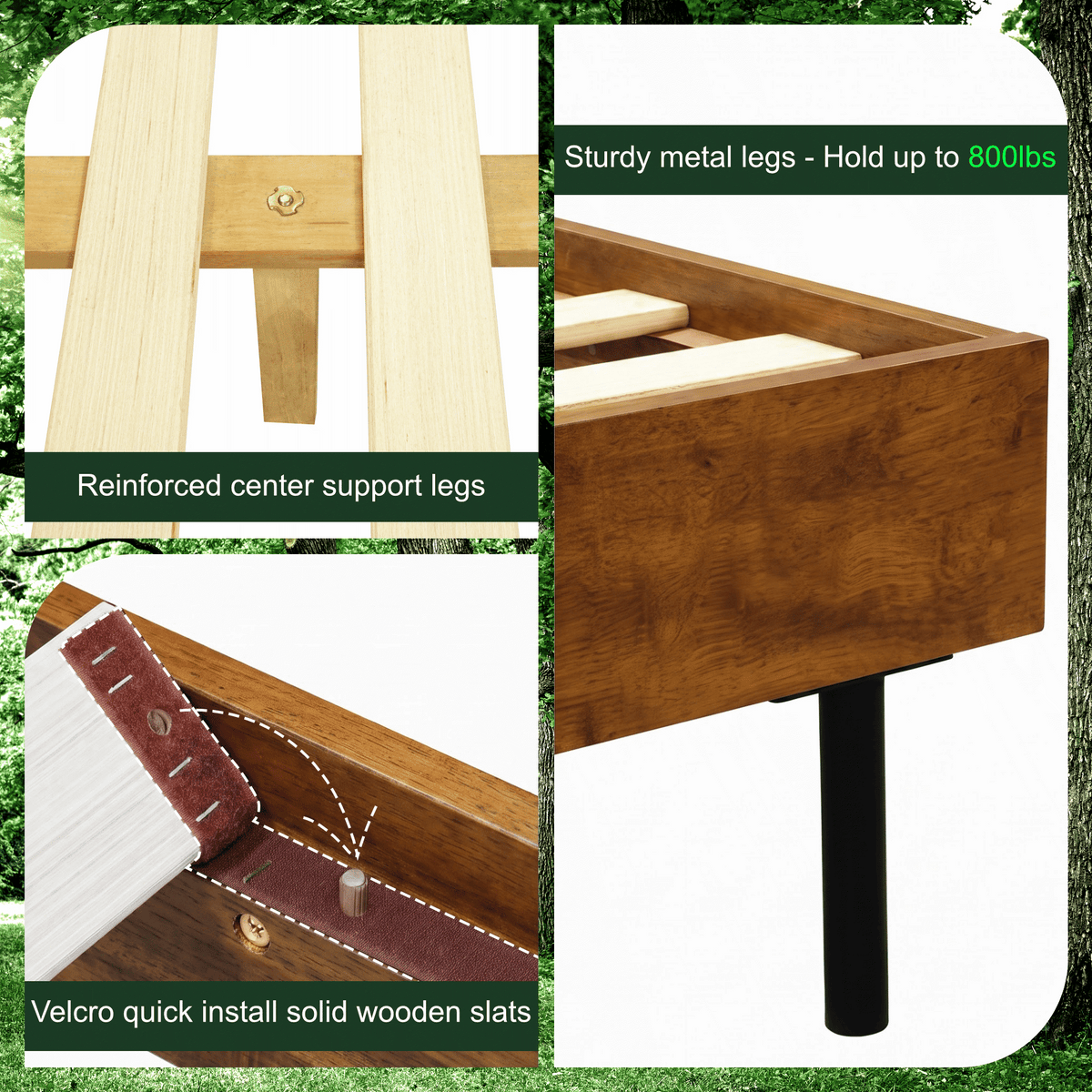 Alander Solid Wood Bed Frame, photo 9 of 25