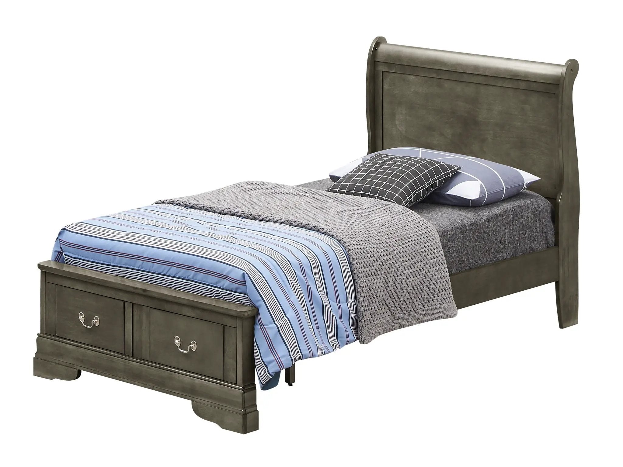 Upholstered Panel Sleigh Bed Design by Unique Piece Furniture