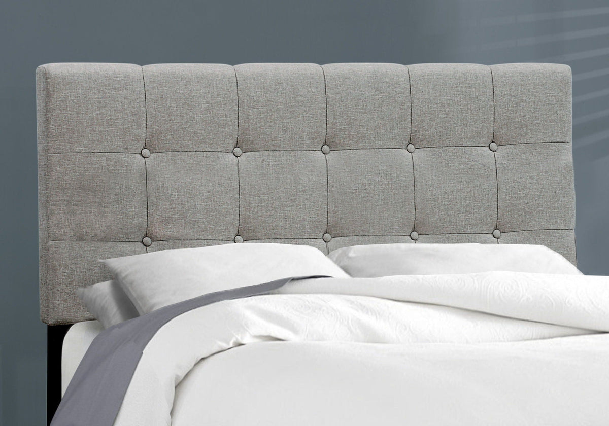 Transitional Upholstered Bed Frame with Tufted Fabric - Multiple Colors, photo 17 of 40