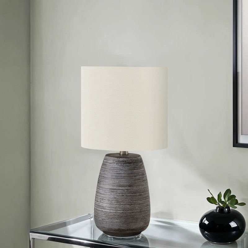 Lighting, Table Lamp, Ceramic, Contemporary - Gray / Cream by Unique Piece Furniture