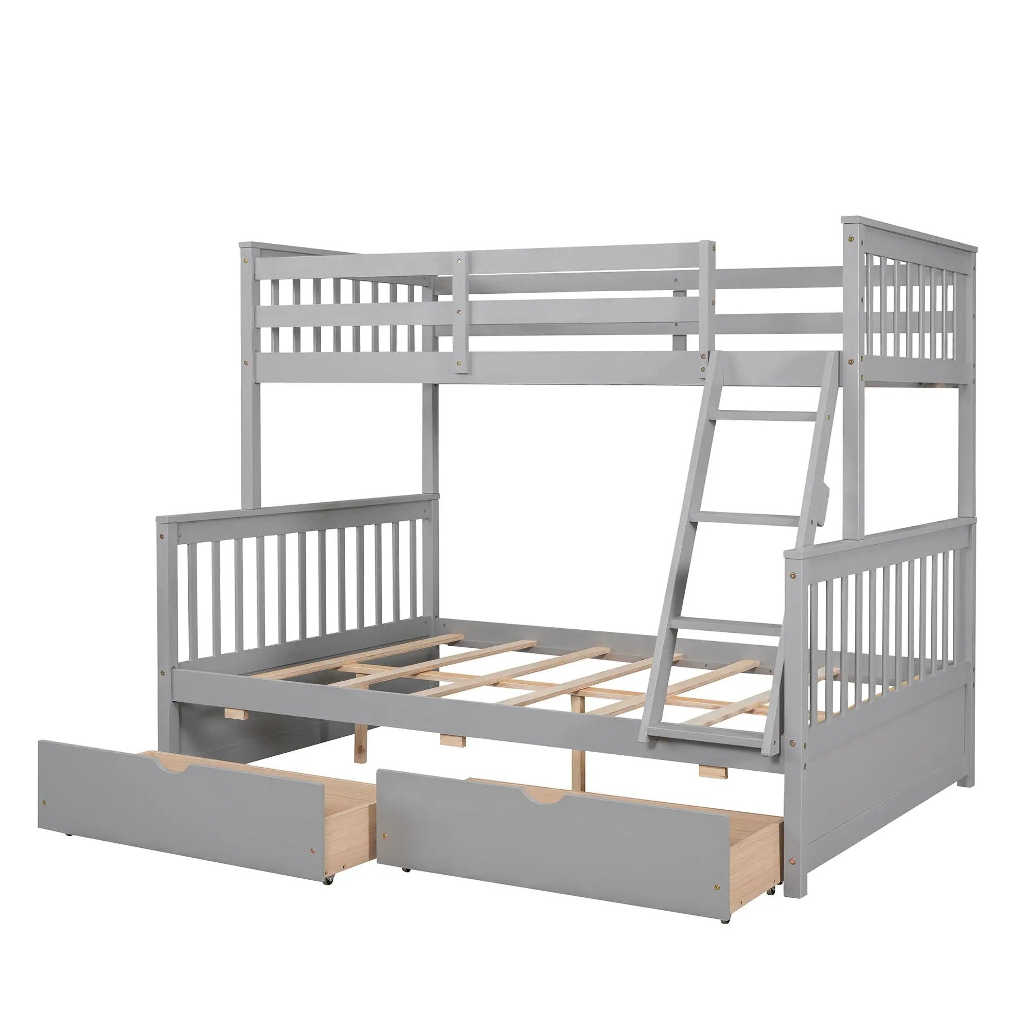 Bunk Bed With Ladders And 2 Storage Drawers by Unique Piece Furniture