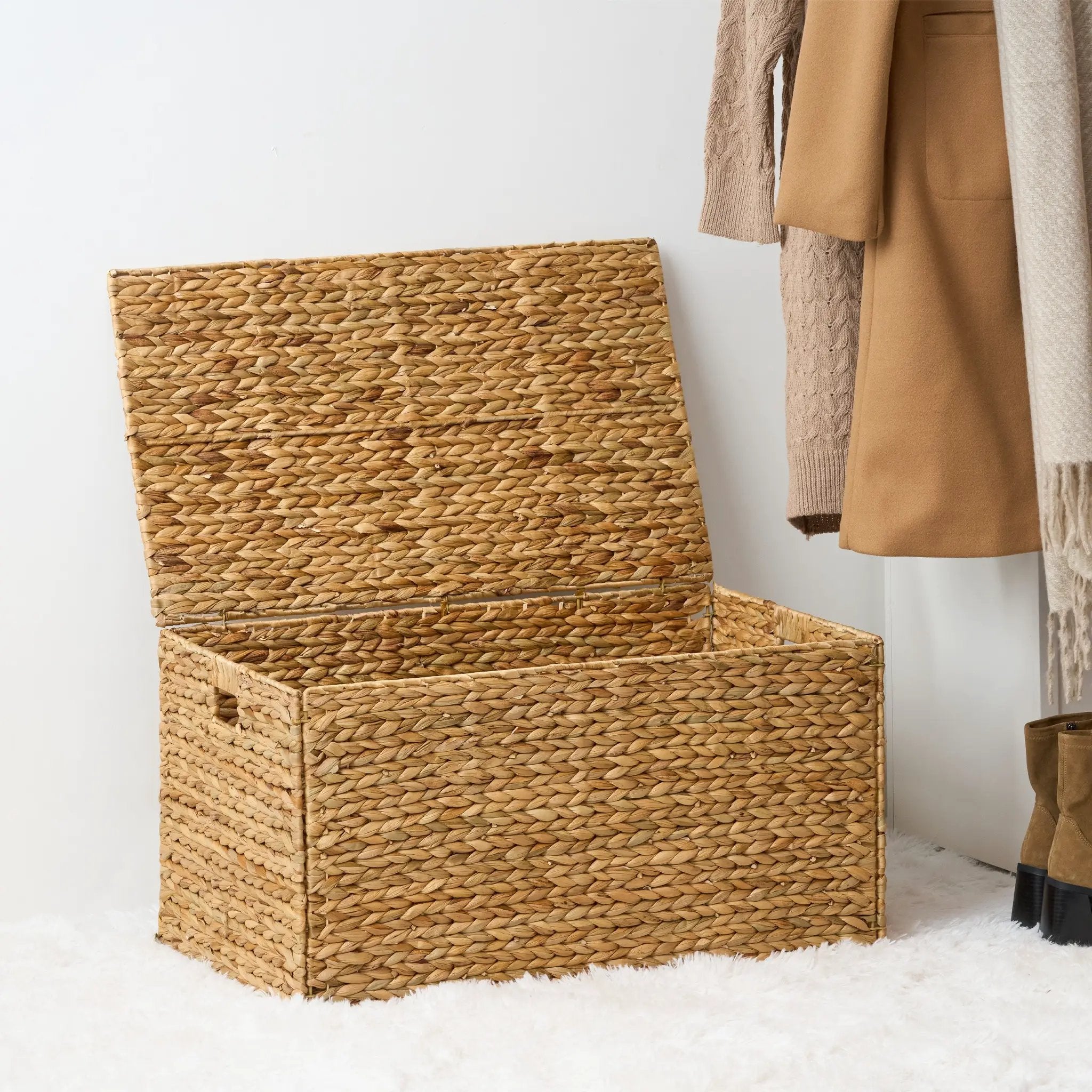 Ludmila Water Hyacinth Rectangular Storage Trunk by HouseOfZazla