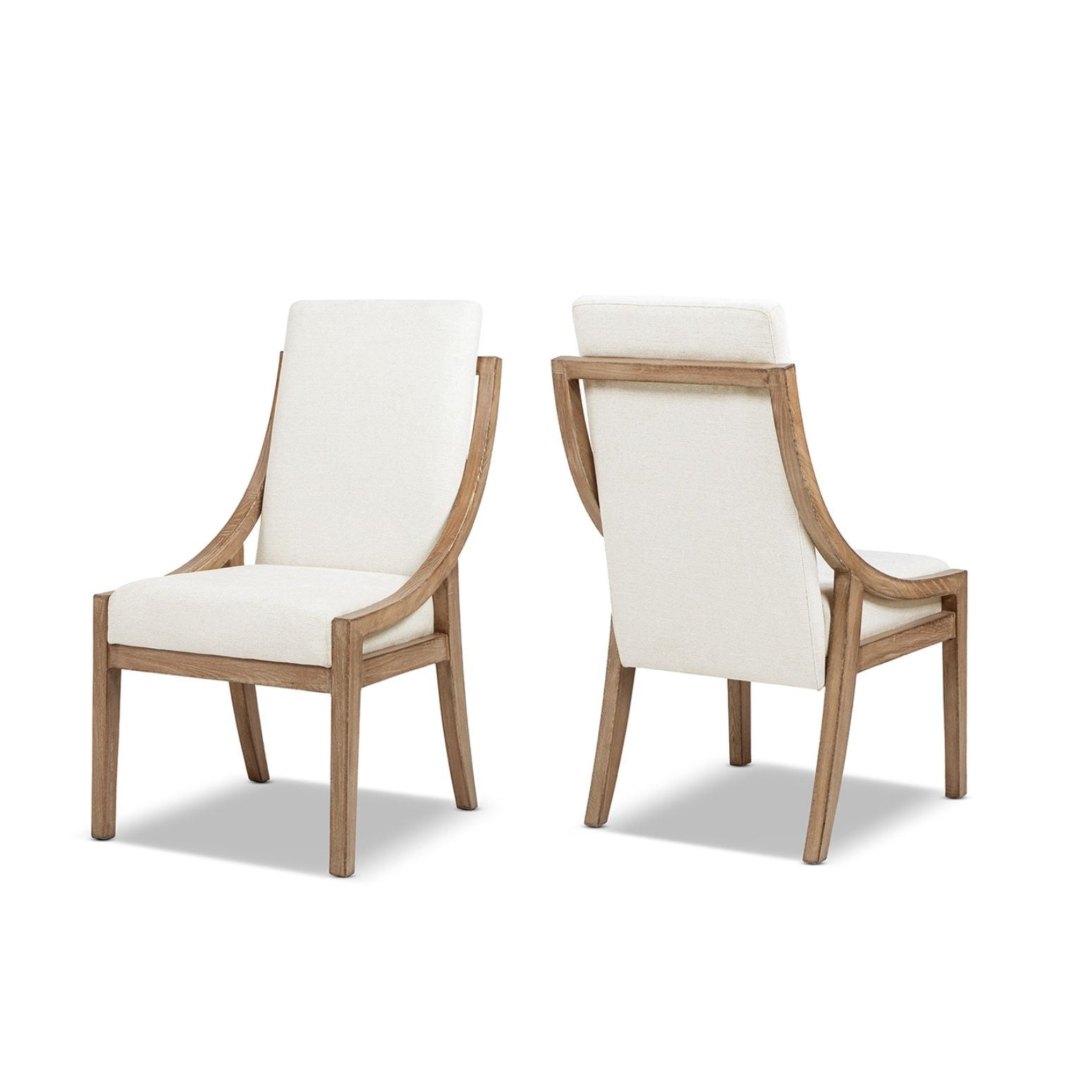 Lennox - High Back Upholstered Dining Chair (Set of 2) - Light Beige by HouseOfZazla