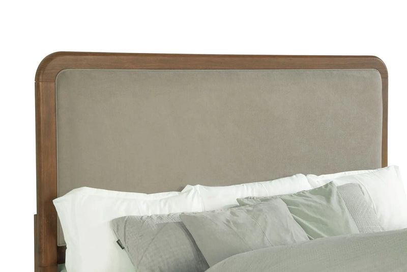 Maderia 57-inch Upholstered California King Panel Bed Walnut by Unique Piece Furniture