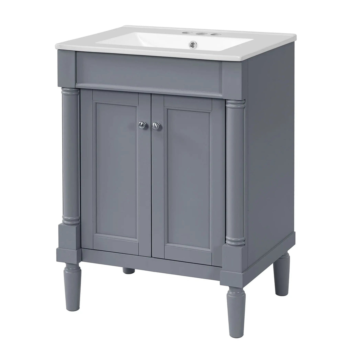 Bathroom Vanity With Top Sink, 2 Tier Storage Cabinet by HouseOfZazla