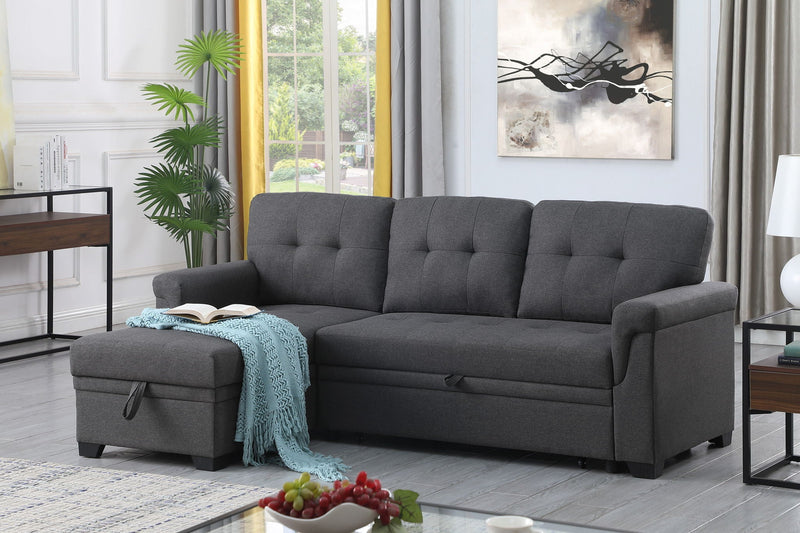 Lucca Reversible Sleeper Sectional Sofa With Storage Chaise, photo 2 of 15