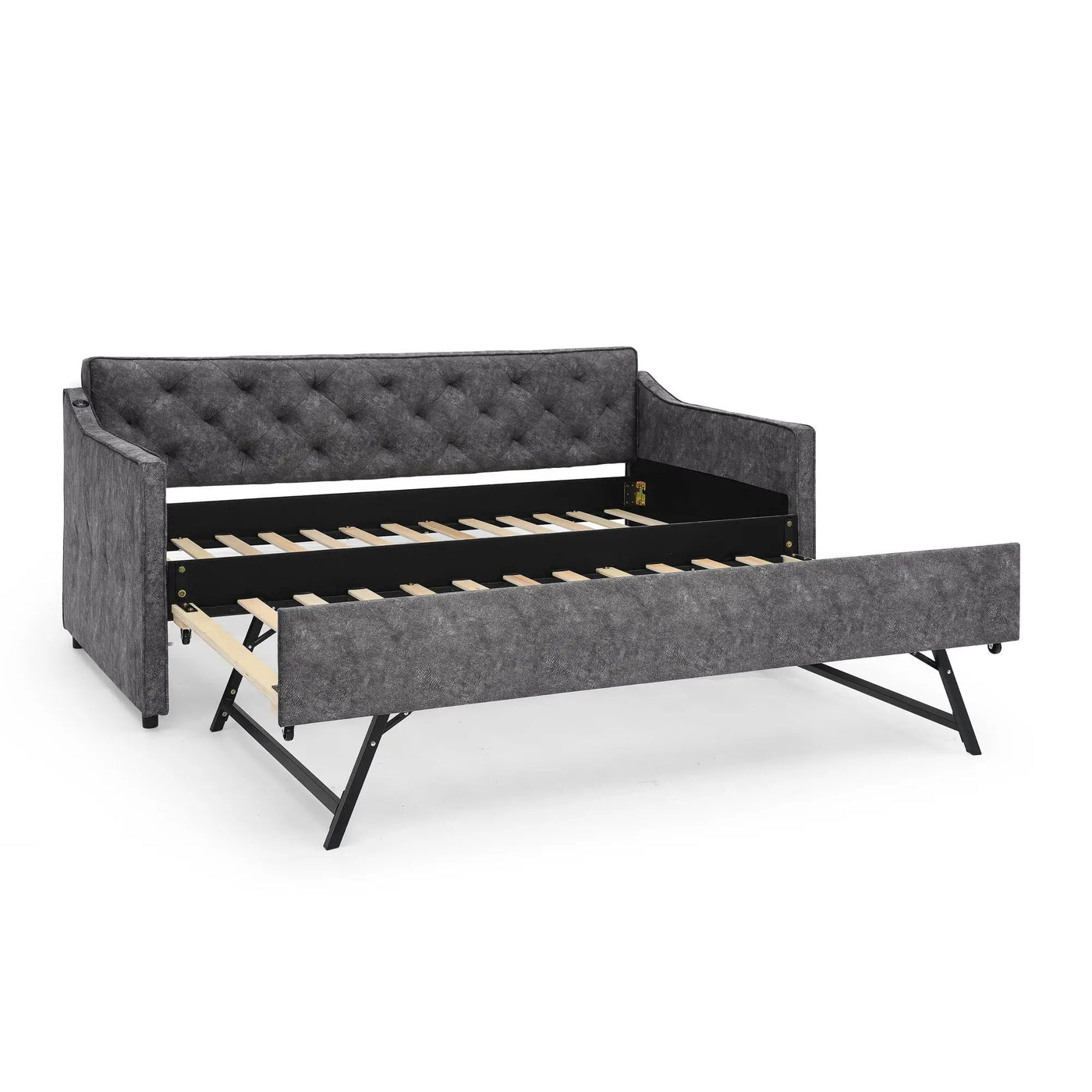 Daybed With Pop Up Trundle And USB Charging Armrest by Unique Piece Furniture