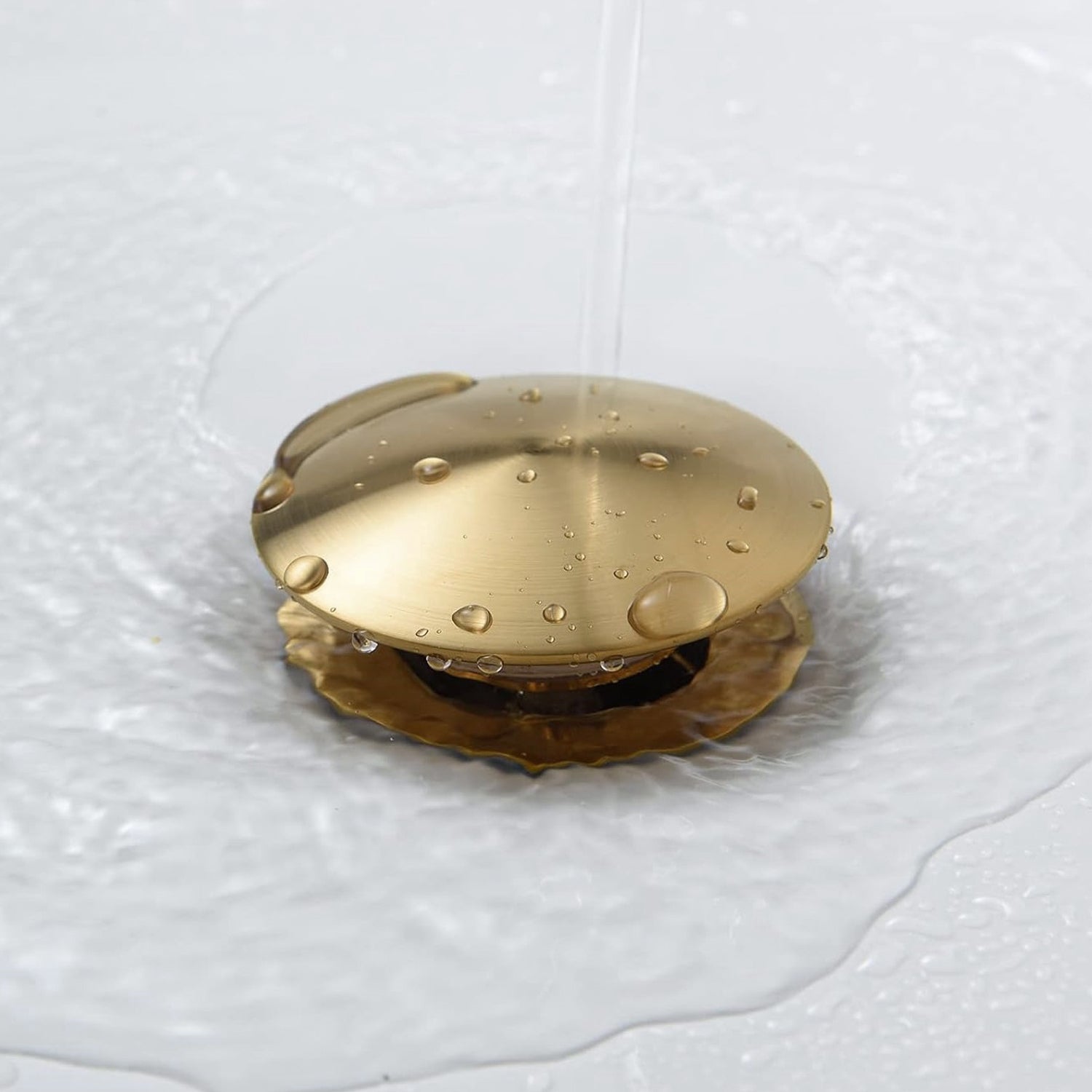 Waterfall Spout Bathroom Sink Single Handle Faucet with Pop-Up Drain (with Overflow) by HouseOfZazla