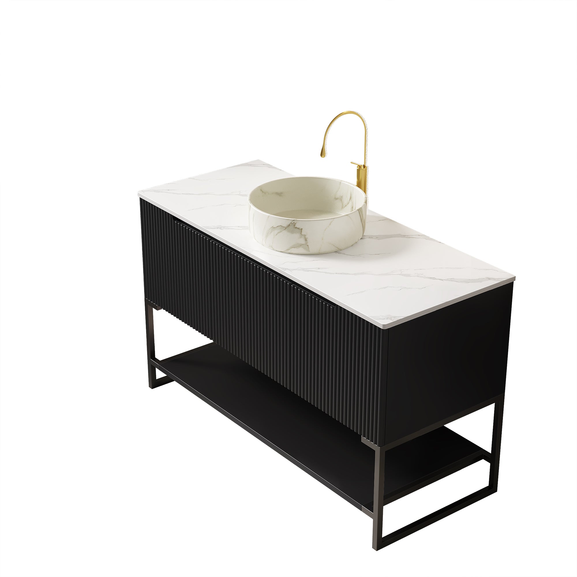 Tulio 48" Bathroom Vanity & Sink, Freestanding Storage Cabinet by HouseOfZazla